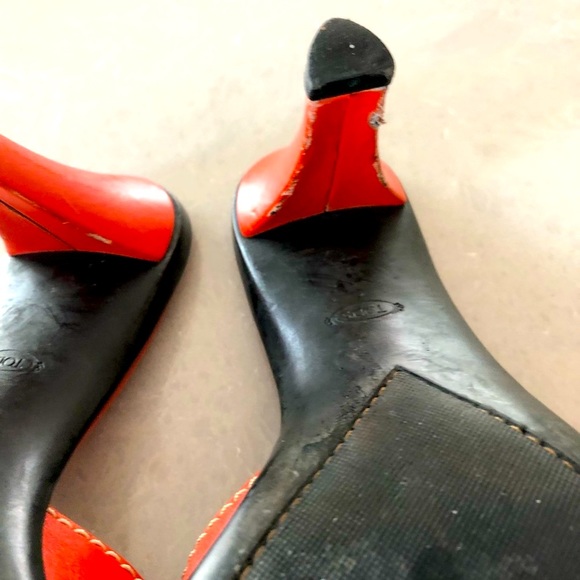 Tod’s Slides Coral Color High Hells in good condition 100% authentic - Picture 5 of 8